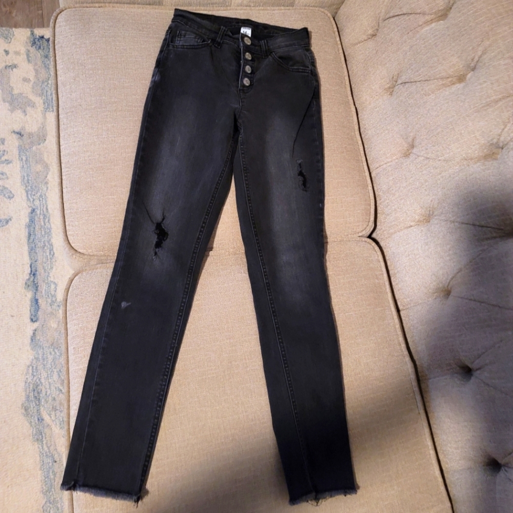 Justice Girl's Size 14 Black Jeans